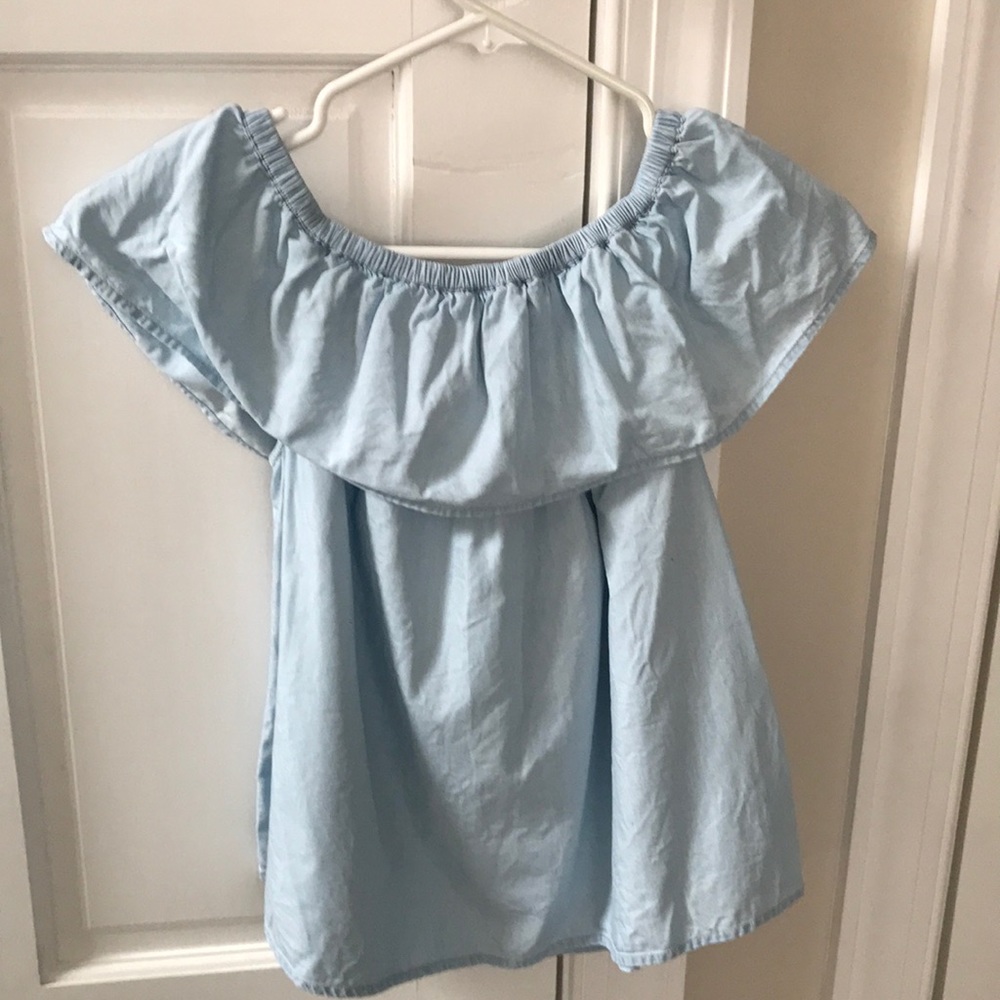 Old Navy Off the Shoulder Chambray Top